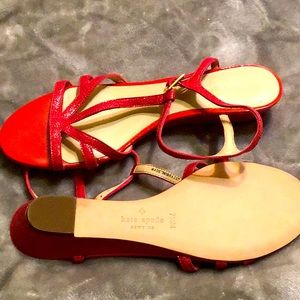 Kate spade red sandals
